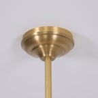 Lampa Wisząca Vintage z Dwiema Kloszami i Mosiężną Ramą