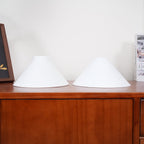 Lampa Wisząca Vintage z Dwiema Kloszami i Mosiężną Ramą