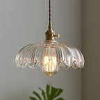 Lampa Wisząca Vintage z Kloszem w Kształcie Kwiatu