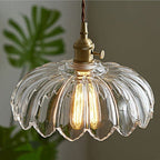 Lampa Wisząca Vintage z Kloszem w Kształcie Kwiatu