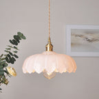 Lampa Wisząca Vintage z Kloszem w Kształcie Kwiatu
