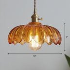 Lampa Wisząca Vintage z Kloszem w Kształcie Kwiatu