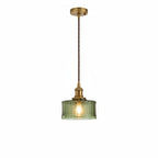 Lampa Wisząca Vintage z Teksturowanym Kloszem Szklanym