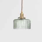 Lampa Wisząca Vintage z Teksturowanym Kloszem Szklanym