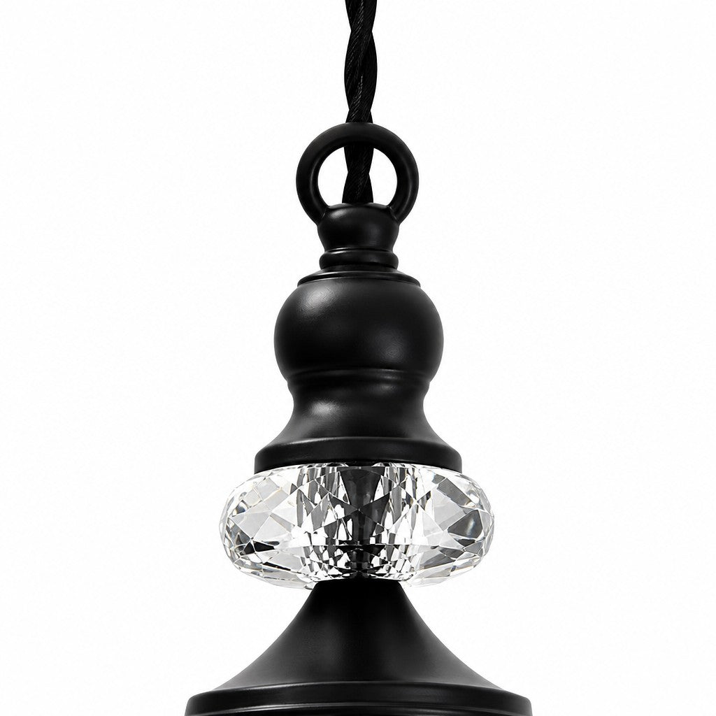Lampa Wisząca Vintage ze Szklanym Kloszem w Kształcie Kwiatu