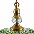 Lampa Wisząca Vintage ze Szklanym Kloszem w Kształcie Kwiatu