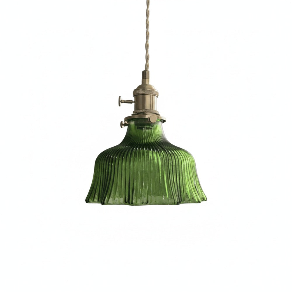 Lampa Wisząca Vintage ze Szklanym Kloszem w Stylu Skandynawskim