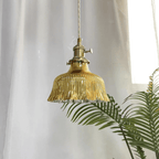 Lampa Wisząca Vintage ze Szklanym Kloszem w Stylu Skandynawskim