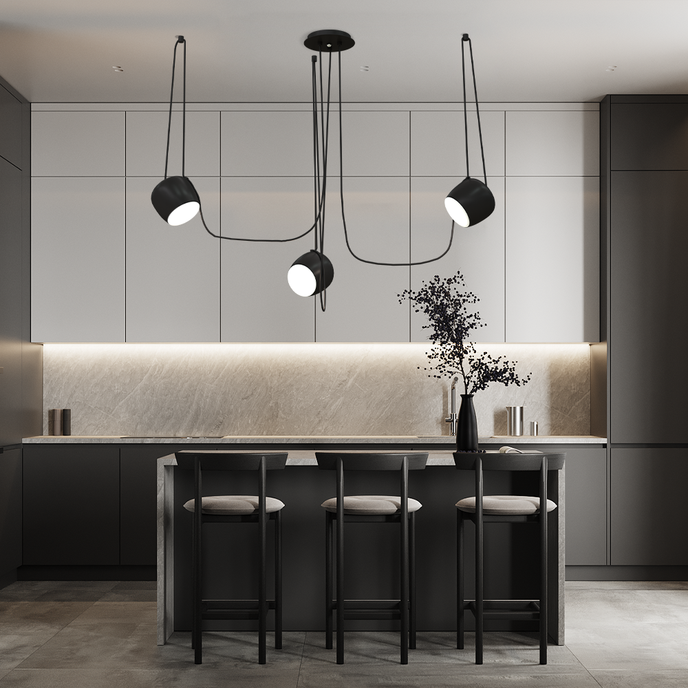 Lampa Wisząca Wielopunktowa Ściemniana Nowoczesna