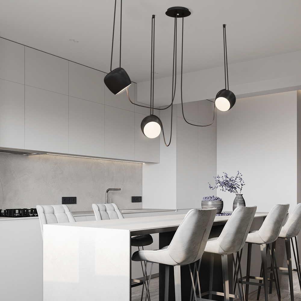 Lampa Wisząca Wielopunktowa Ściemniana Nowoczesna