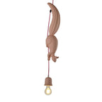 Lampa Wisząca z Figurką Wiewiórki Art Deco z Szyszką