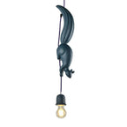 Lampa Wisząca z Figurką Wiewiórki Art Deco z Szyszką
