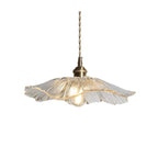 Lampa Wisząca z Kwiatowym Kloszem ze Szkła