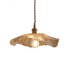 Lampa Wisząca z Kwiatowym Kloszem ze Szkła