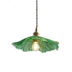 Lampa Wisząca z Kwiatowym Kloszem ze Szkła