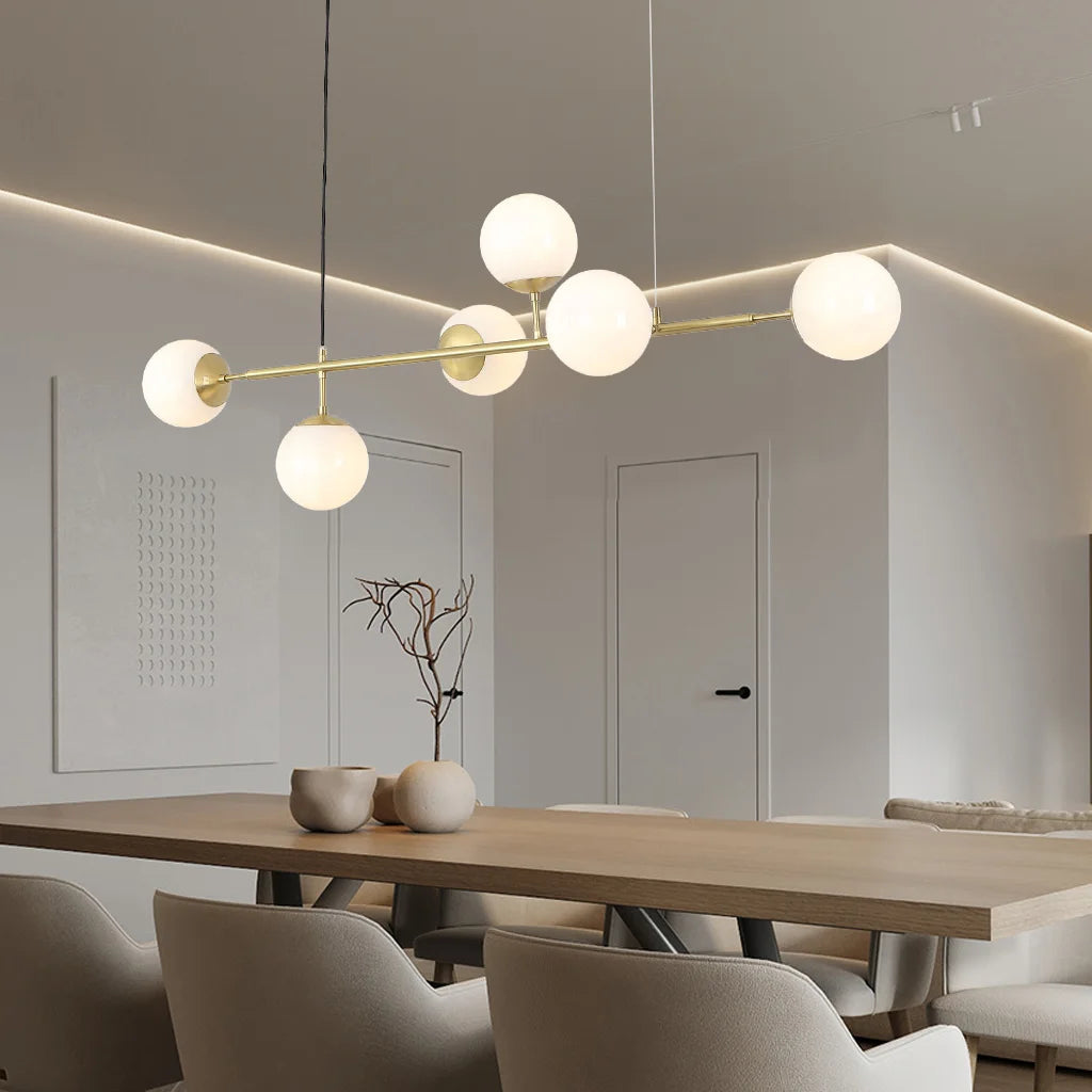 Lampa Wisząca ze Szklanymi Kulami Nowoczesna