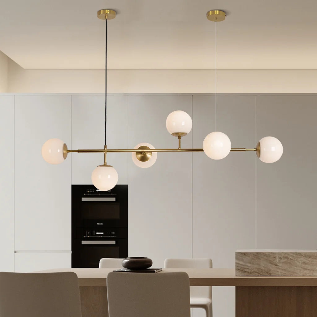 Lampa Wisząca ze Szklanymi Kulami Nowoczesna