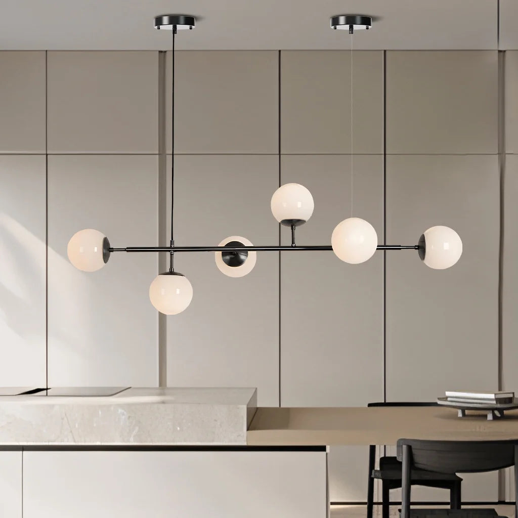Lampa Wisząca ze Szklanymi Kulami Nowoczesna