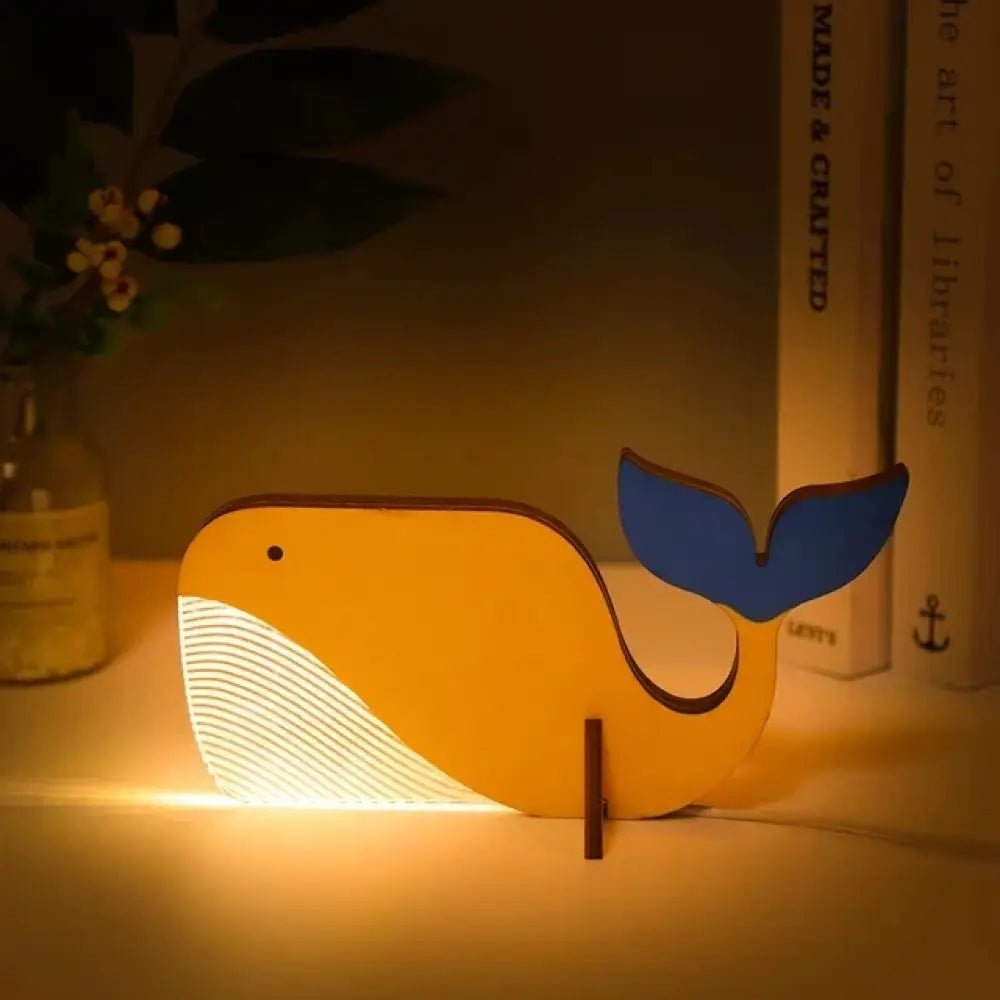 Lampka Nocna dla Dzieci z Motywem Zwierzęcia w Stylu Skandynawskim