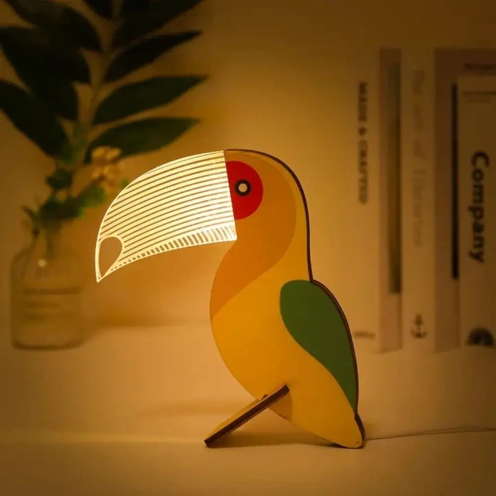 Lampka Nocna dla Dzieci z Motywem Zwierzęcia w Stylu Skandynawskim