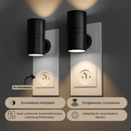 Lampka Nocna do Gniazdka Ścienna Minimalistyczna z Czujnikiem Zmierzchu i Regulacją Jasności