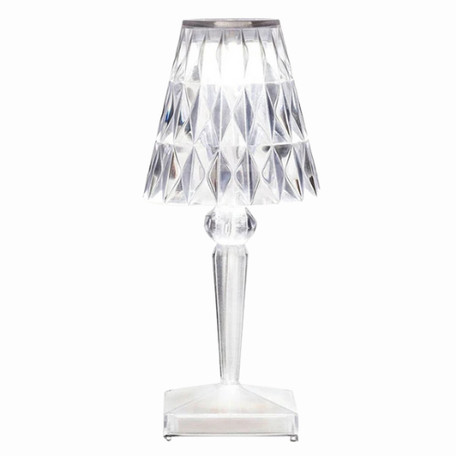 Lampka Nocna Glamour z Kryształowym Kloszem na Dotyk
