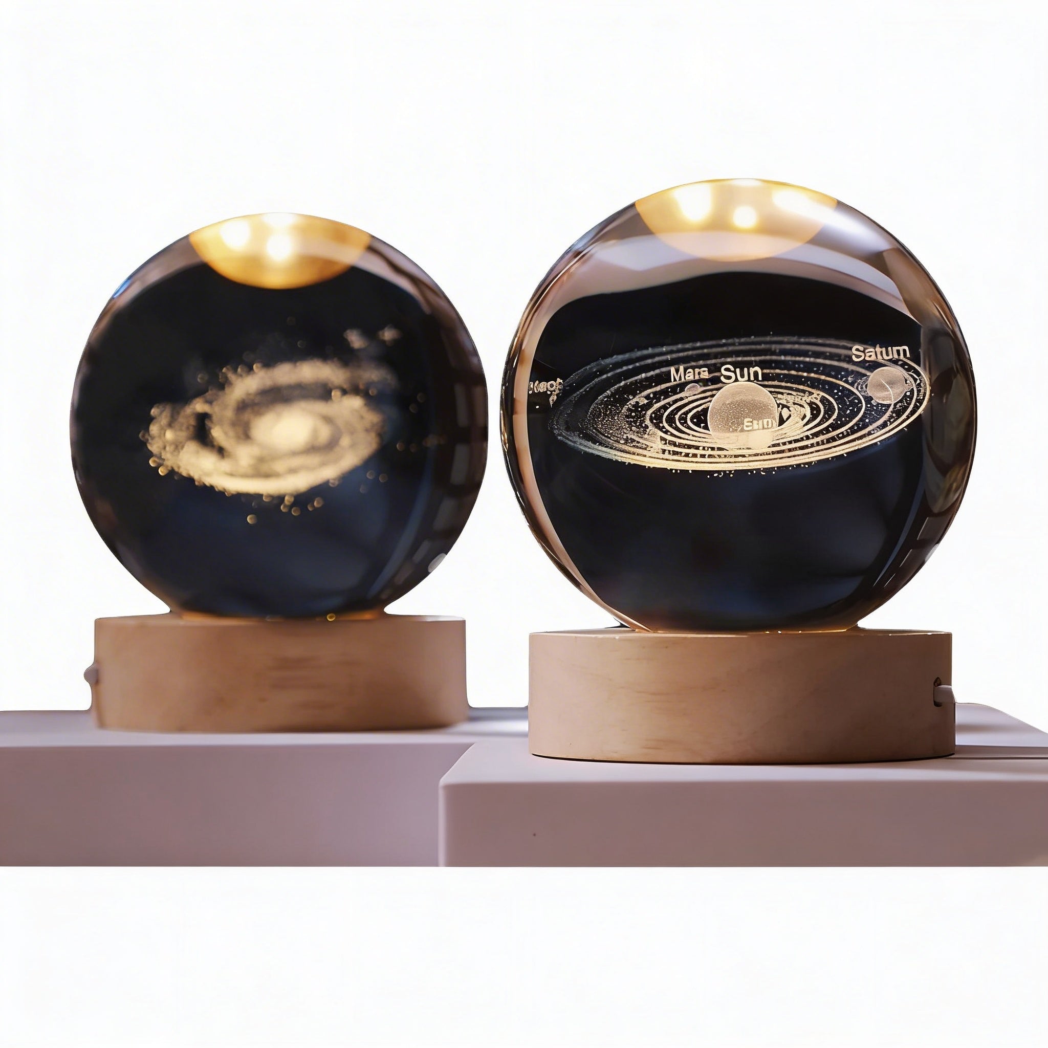 Lampka Nocna Kryształowa Kula z Grawerowaniem 3D LED USB