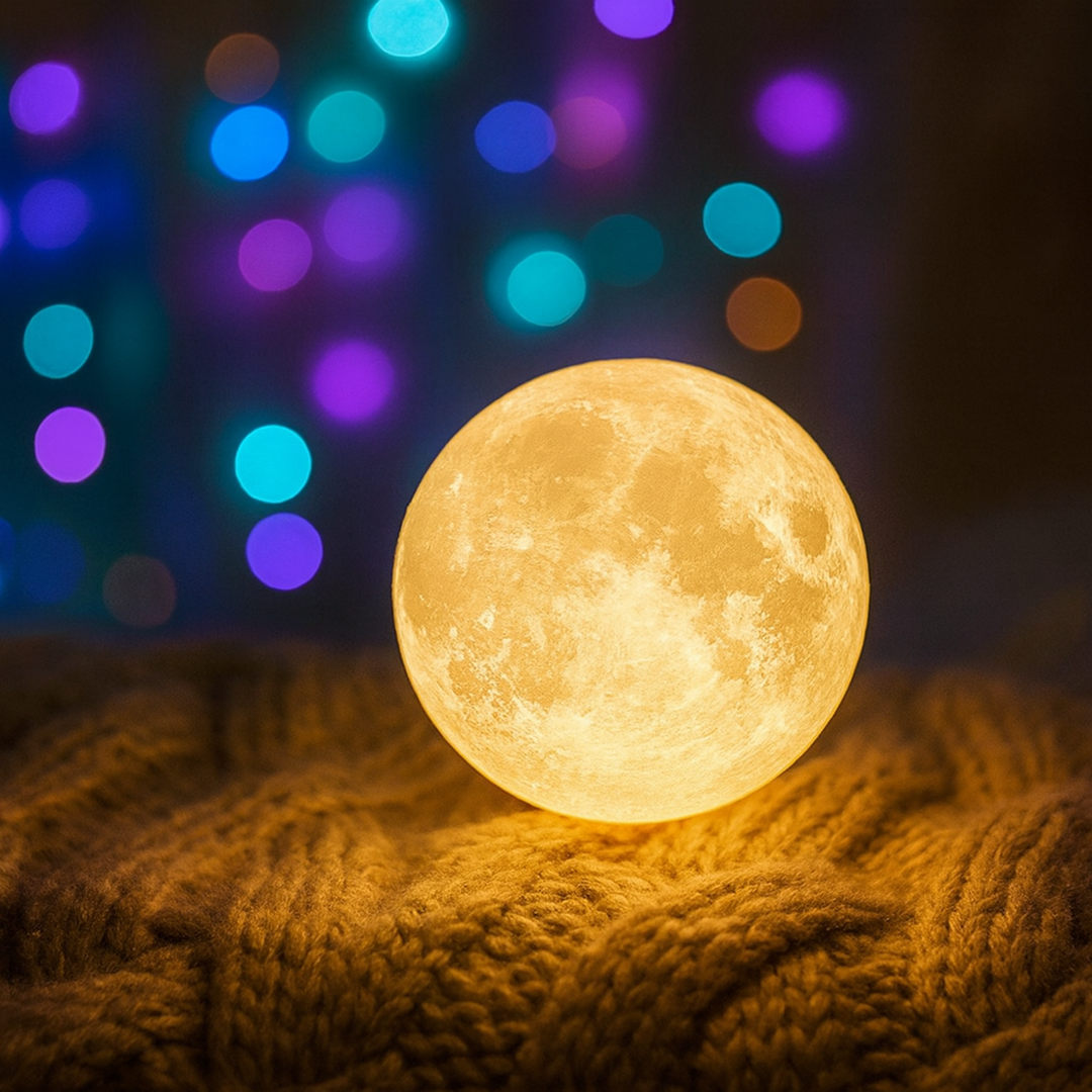 Lampka Nocna Księżyc Ładowalna ze Sterowaniem Dotykowym