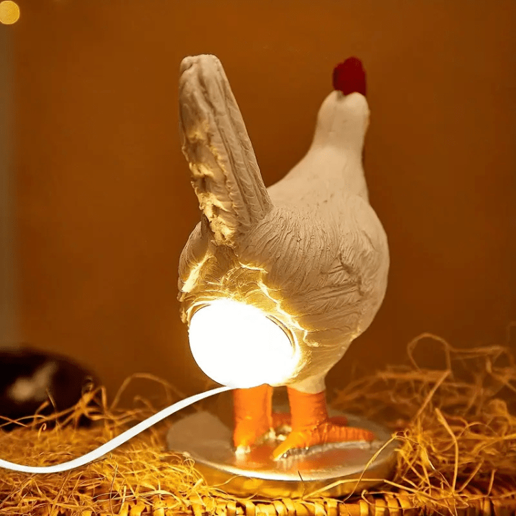 Lampka Nocna Rustic w Kształcie Kury z Wbudowanym Źródłem Światła ##POS:2##
