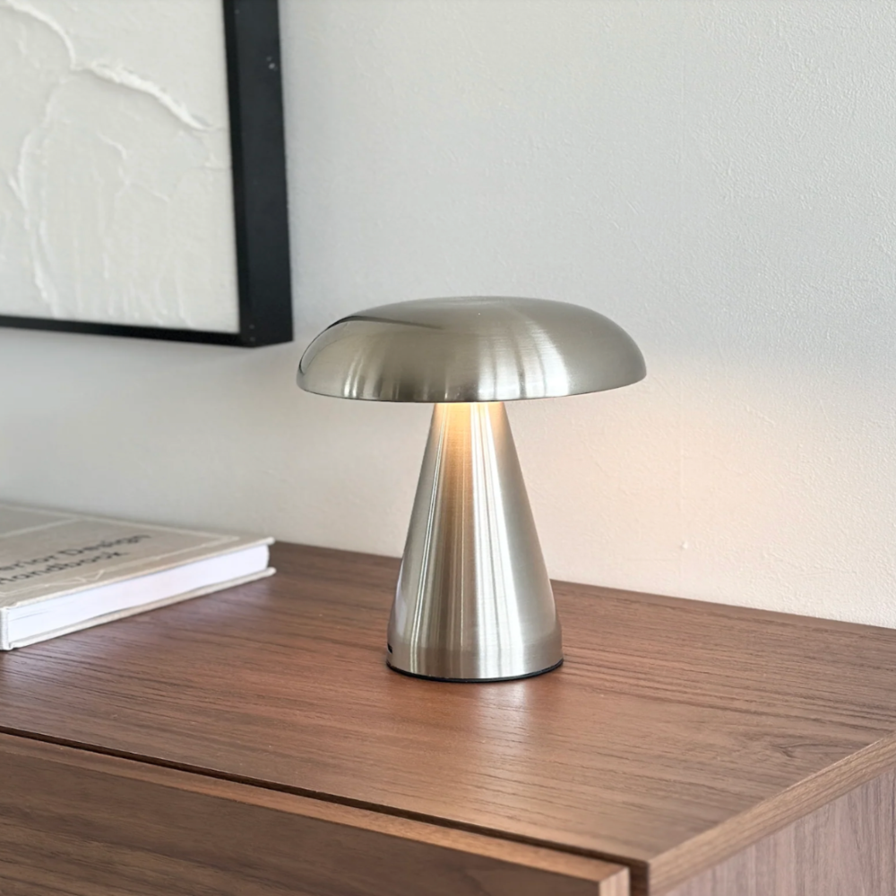 Lampka Stołowa Grzybek w Stylu Retro z Akumulatorem