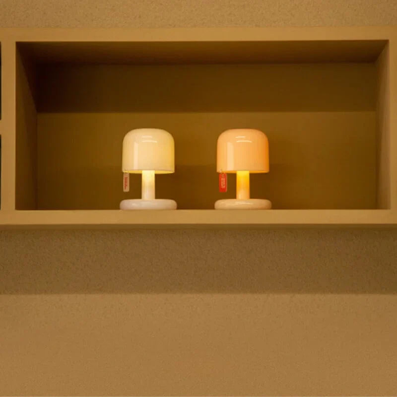 Lampka Stołowa Miniaturowa Retro z Ładowaniem Bezprzewodowym