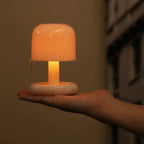 Lampka Stołowa Miniaturowa Retro z Ładowaniem Bezprzewodowym