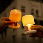 Lampka Stołowa Miniaturowa Retro z Ładowaniem Bezprzewodowym
