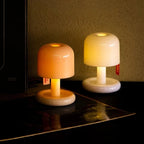 Lampka Stołowa Miniaturowa Retro z Ładowaniem Bezprzewodowym