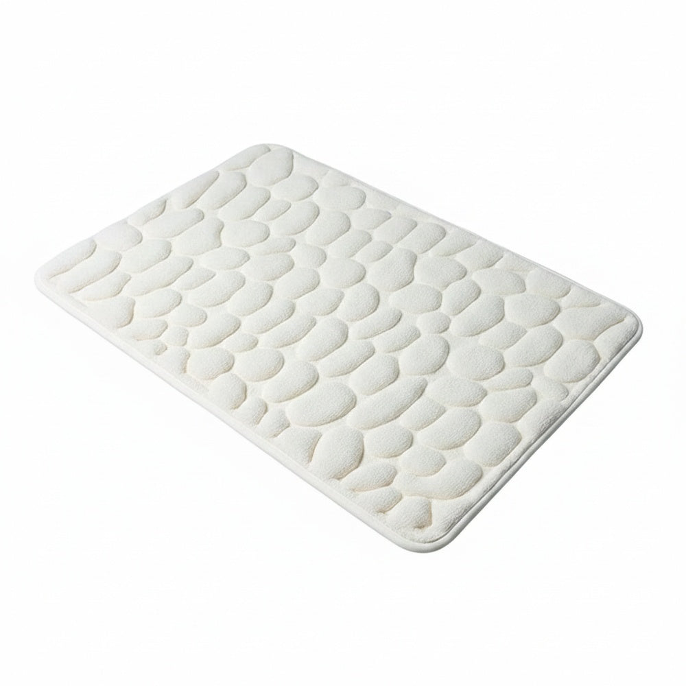 Mata Łazienkowa Antypoślizgowa z Wzorem Kamieni i Wkładem Memory Foam