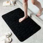 Mata Łazienkowa Antypoślizgowa z Wzorem Kamieni i Wkładem Memory Foam