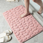 Mata Łazienkowa Antypoślizgowa z Wzorem Kamieni i Wkładem Memory Foam
