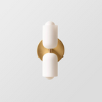 Nowoczesny Kinkiet z Podwójną Wiązką Światła i Okrągłym Mocowaniem