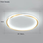 Okrągła Lampa Sufitowa Minimalistyczna ze Ściemnianiem