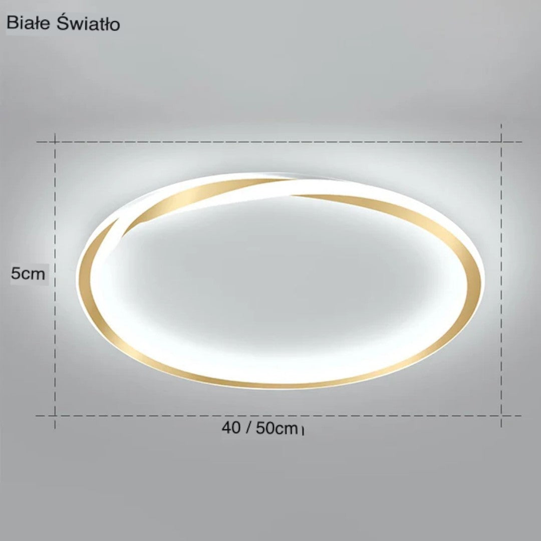 Okrągła Lampa Sufitowa Minimalistyczna ze Ściemnianiem
