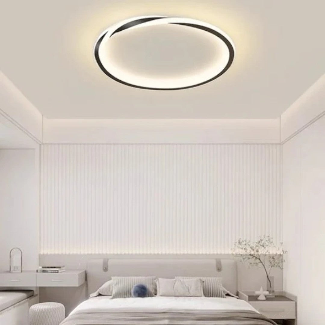 Okrągła Lampa Sufitowa Minimalistyczna ze Ściemnianiem
