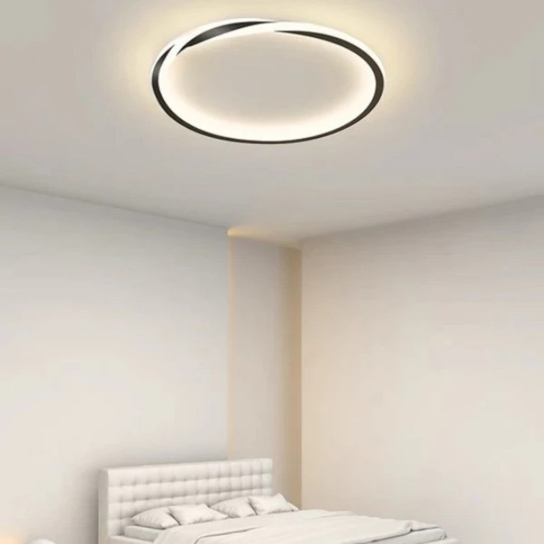 Okrągła Lampa Sufitowa Minimalistyczna ze Ściemnianiem