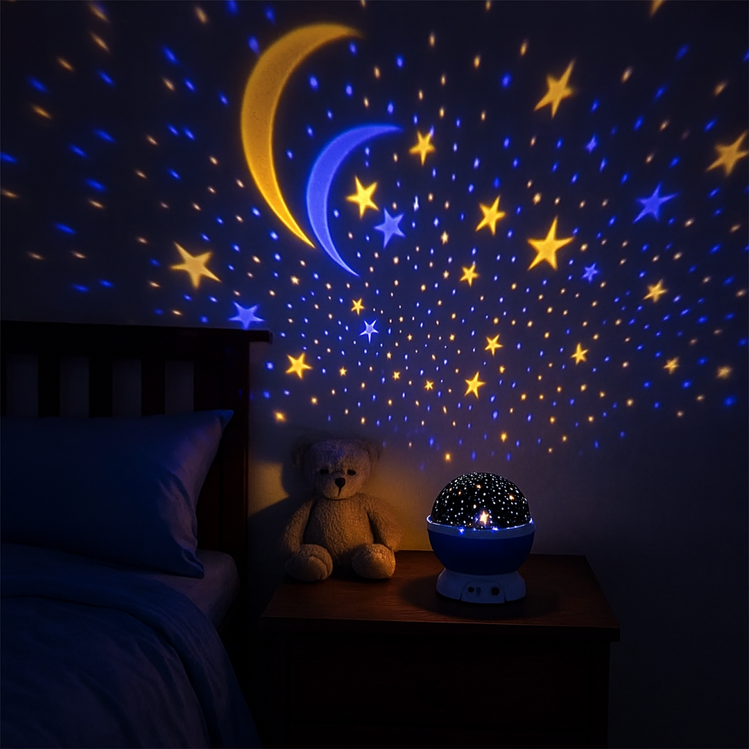 Projektor Gwiazd Lampka Nocna z Wbudowaną Muzyką