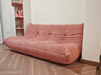 Sofa Trzyosobowa Retro z Pikowanym Oparciem bez Nóg