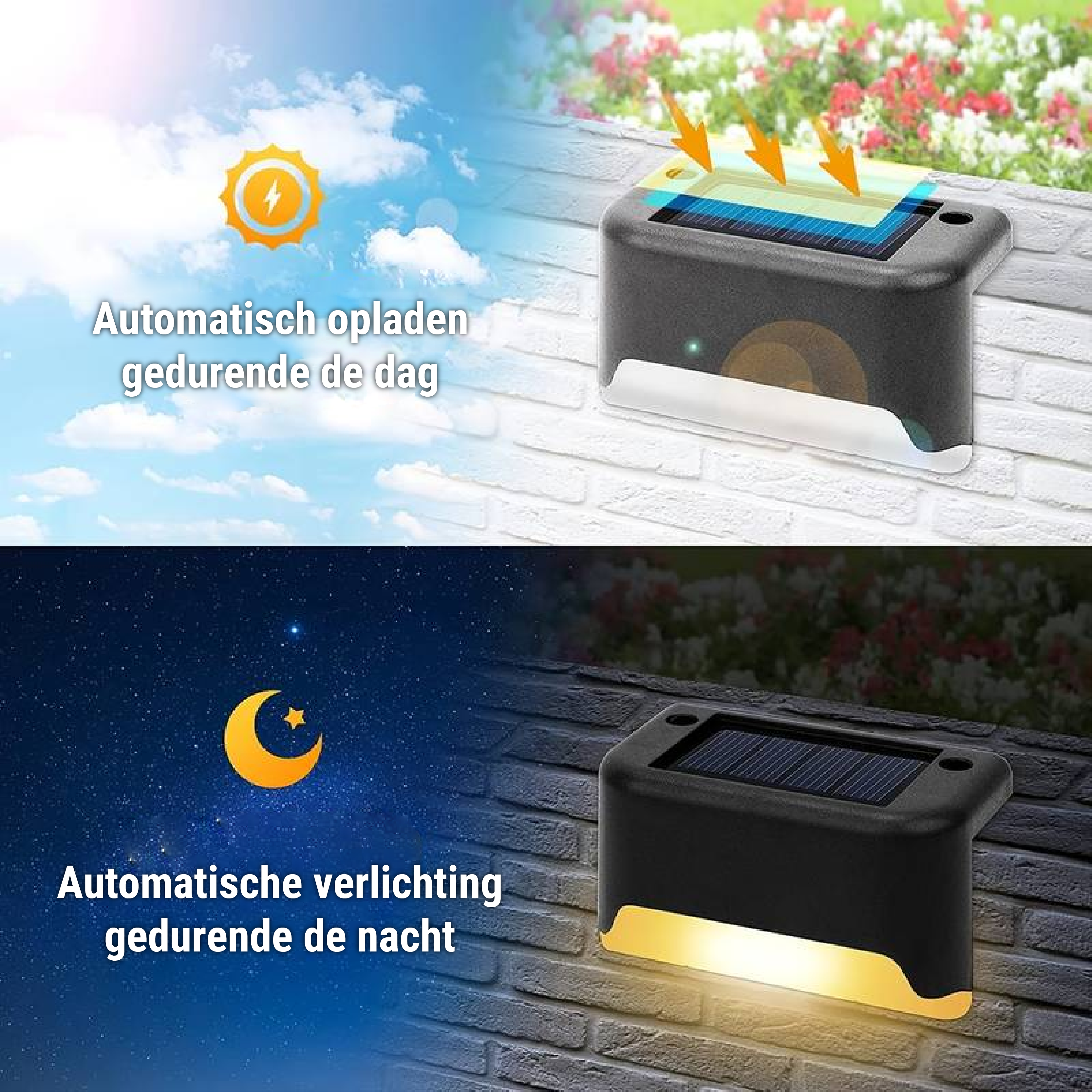 Solarna Lampa Ogrodowa LED na Balustradę i Ogrodzenie