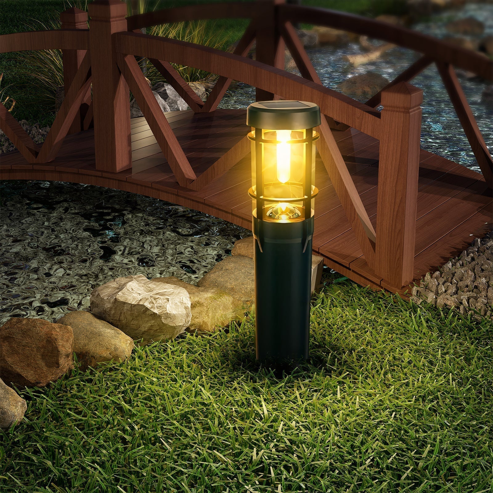 Solarna Lampa Ogrodowa Retro z Palcem do Wbicia w Grunt