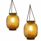 Solarna Lampa Ogrodowa Wisząca z Czujnikiem Zmierzchu i Metalową Siatką ##POS:1##