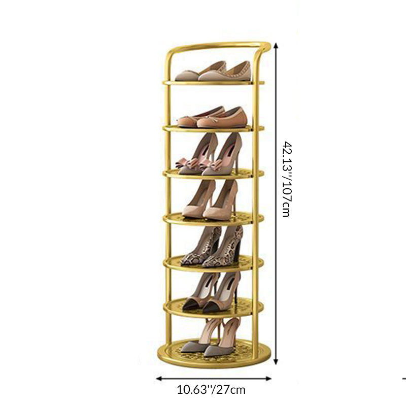 Stojak na Buty Wielopoziomowy Wąski do Przedpokoju z Otwartą Konstrukcją