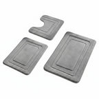 Zestaw Dywaników Łazienkowych z Memory Foam z Matą pod Toaletę Antypoślizgowy 3 Sztuki
