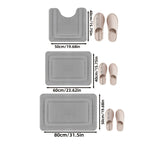 Zestaw Dywaników Łazienkowych z Memory Foam z Matą pod Toaletę Antypoślizgowy 3 Sztuki